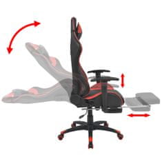 Greatstore piros dönthető versenyautó ülés alakú irodai szék lábtartóval