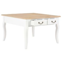 shumee 280061 Coffee Table White 80x80x50 cm Wood