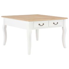 shumee 280061 Coffee Table White 80x80x50 cm Wood