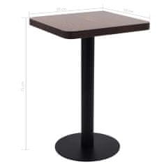 Vidaxl sötétbarna MDF bisztróasztal 50 x 50 cm 286428