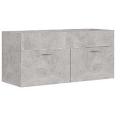Greatstore betonszürke forgácslap mosdószekrény 100 x 38,5 x 46 cm