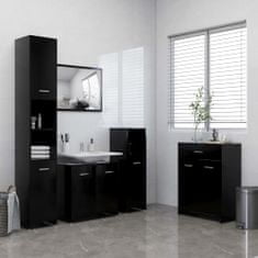 Greatstore fekete forgácslap fürdőszobaszekrény 60 x 33 x 80 cm