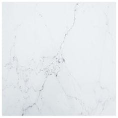Greatstore fehér edzett üveg asztallap márványdizájnnal 60 x 60 cm 6 mm