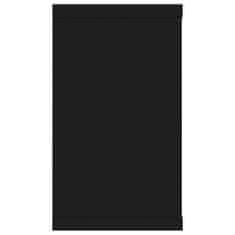 Greatstore 4 db fekete forgácslap fali kockapolc 80 x 15 x 26,5 cm