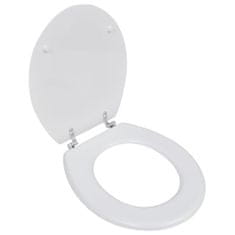 Greatstore egyszerű tervezésű fehér MDF WC-ülőke