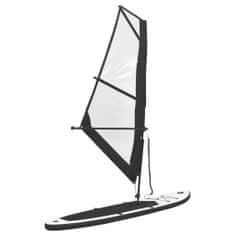 Greatstore fekete és fehér felfújható állószörf vitorlaszettel