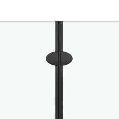 shumee 3 paneles fekete ESG zuhanyzó összecsukható ajtóval 130x138 cm