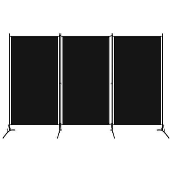 shumee fekete 3 paneles paraván 260 x 180 cm