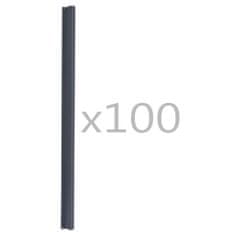 shumee 100 darab antracitszürke PVC kerítés tekercs rögzítő