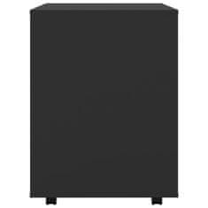 shumee fekete forgácslap kerekes szekrény 60 x 53 x 72 cm