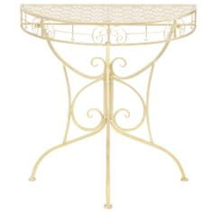 shumee vintage aranyszínű félkör alakú fém kisasztal 72 x 36 x 74 cm