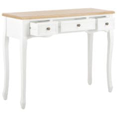 shumee 280044 Dressing Console Table with 3 Drawers White
