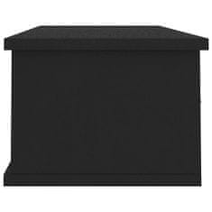 shumee fekete falra szerelhető fiókos polc 88 x 26 x 18,5 cm
