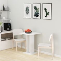 Greatstore magasfényű fehér forgácslap bisztróasztal 60 x 60 x 75 cm