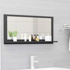 Greatstore szürke forgácslap fürdőszobai tükör 80 x 10,5 x 37 cm