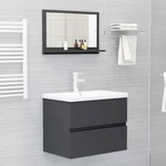 Greatstore szürke forgácslap fürdőszobai tükör 60 x 10,5 x 37 cm