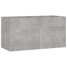 Greatstore betonszürke forgácslap mosdószekrény 90 x 38,5 x 46 cm