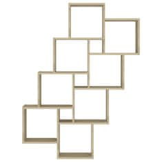 Greatstore sonoma-tölgyszínű forgácslap fali kockapolc 90 x 15 x 119 cm