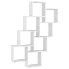 Greatstore fehér forgácslap fali kockapolc 90 x 15 x 119 cm