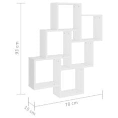 Greatstore fehér négyszögletes forgácslap fali polc 78 x 15 x 93 cm