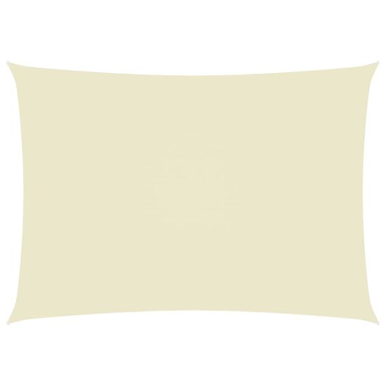 Greatstore krémszínű téglalap alakú oxford-szövet napvitorla 2,5x4 m