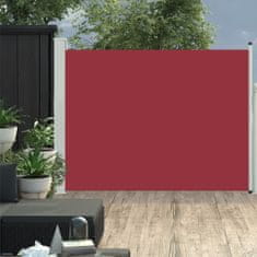 Greatstore piros behúzható oldalsó teraszi napellenző 170 x 500 cm