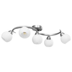 Greatstore fehér kerámia lámpaernyős mennyezeti lámpa 5 db E14-es izzóhoz