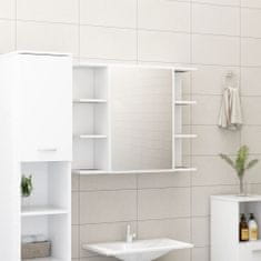 Greatstore fehér forgácslap fürdőszobai tükör 80 x 20,5 x 64 cm