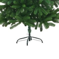 shumee zöld fél műkarácsonyfa LED-ekkel és gömbszettel 210 cm