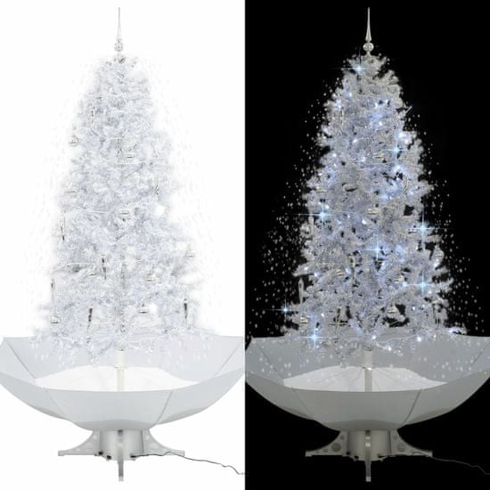 shumee fehér havazó karácsonyfa ernyő alakú talppal 190 cm