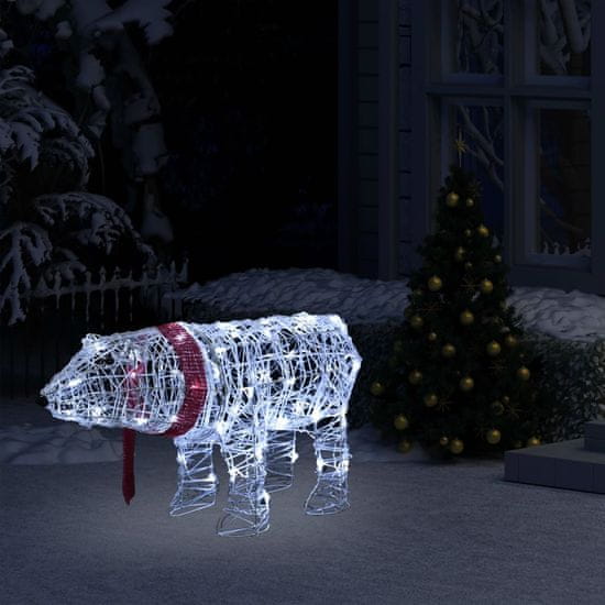 shumee akril medve világító karácsonyi dekoráció 45 LED-del 71x20x38cm