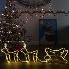 Greatstore rénszarvasok és szán kültéri karácsonyi dekoráció 576 LED-del