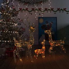 shumee 300 LED-es színes akril karácsonyi rénszarvascsalád