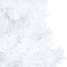 shumee fehér PVC műkarácsonyfa LED-ekkel és gömbszettel 210 cm 