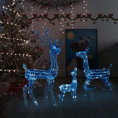 shumee 300 LED-es kék akril karácsonyi rénszarvascsalád