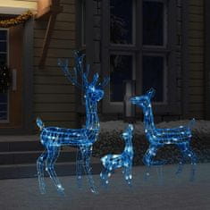 shumee 300 LED-es kék akril karácsonyi rénszarvascsalád