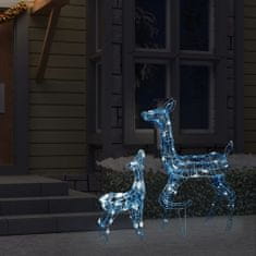 shumee 160 LED-es hideg fehér akril karácsonyi rénszarvascsalád