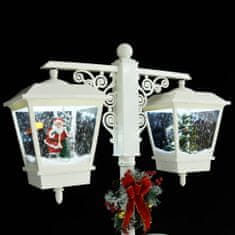Vidaxl piros-fehér PVC karácsonyi utcai lámpa Mikulással 81x40x188 cm 331475
