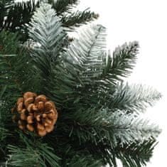 shumee műkarácsonyfa fenyőtobozokkal és fehér csillámmal 150 cm