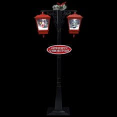 shumee fekete/piros PVC karácsonyi utcai lámpa Mikulással 81x40x188 cm