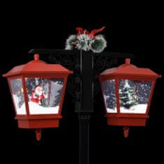 shumee fekete/piros PVC karácsonyi utcai lámpa Mikulással 81x40x188 cm