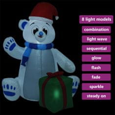 Greatstore karácsonyi LED-es bel- és kültéri felfújható jegesmedve 1,8 m