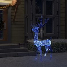Greatstore kék akril rénszarvasos karácsonyi dekoráció 140 LED-del 120 cm