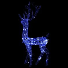 Greatstore kék akril rénszarvasos karácsonyi dekoráció 140 LED-del 120 cm