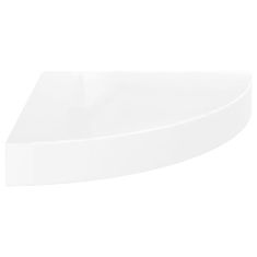 shumee magasfényű fehér MDF lebegő sarokpolc 25 x 25 x 3,8 cm