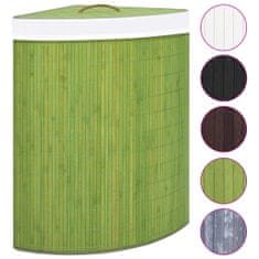 Greatstore zöld sarok bambusz szennyestartó kosár 60 L