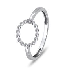 Brilio Silver Modern női gyűrű átlátszó cirkónium kövekkel RI009W (Kerület 50 mm)