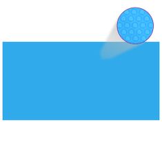 shumee Négyszögletes medence borító 549 x 274 cm-es PE kék