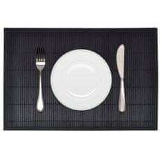 Greatstore 242109 6 Bamboo Placemats 30 x 45 cm Black