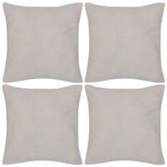 Greatstore 130912 4 Beige Cushion Covers Cotton 80 x 80 cm